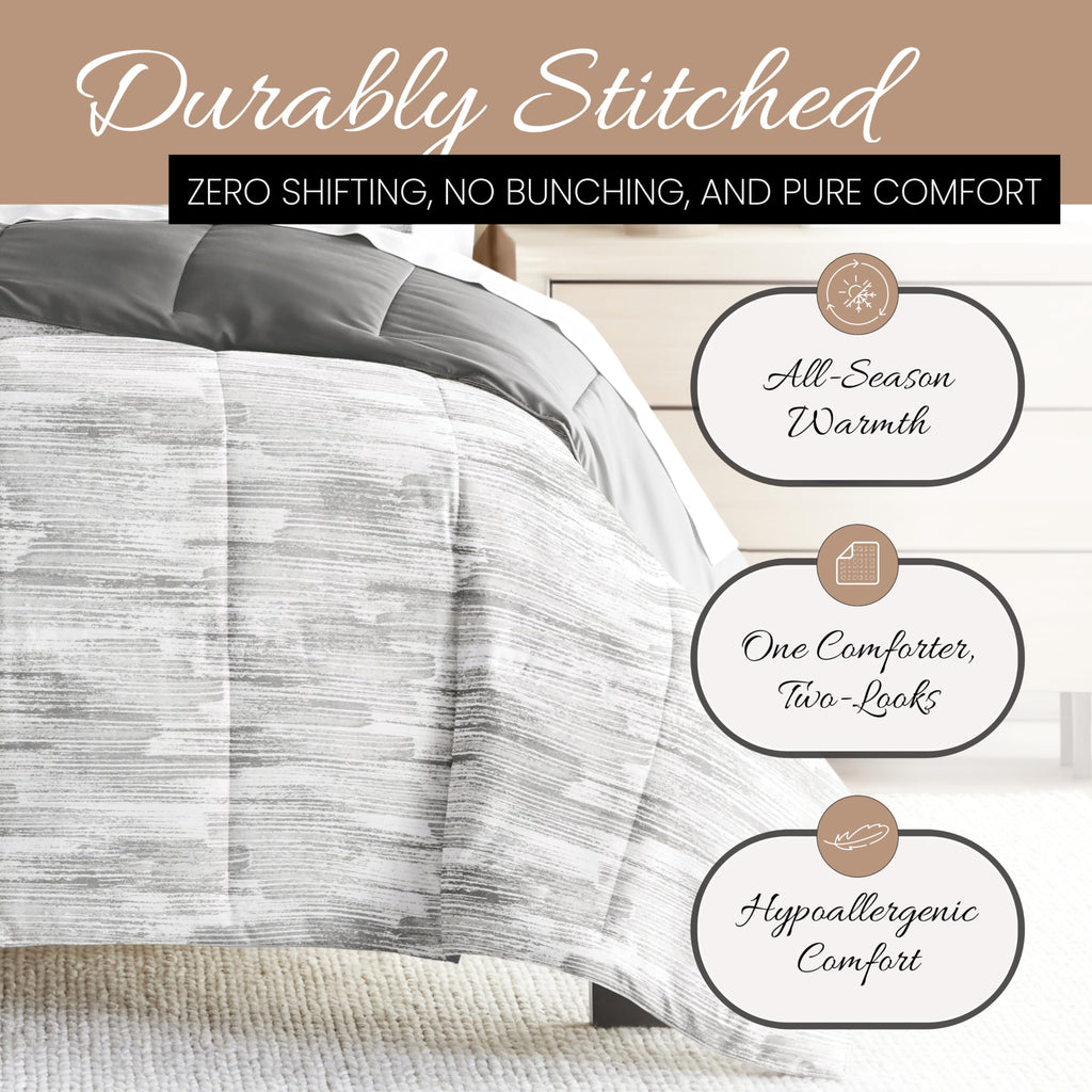 Reversible King Size 3 Piece Comforter Set P4845
