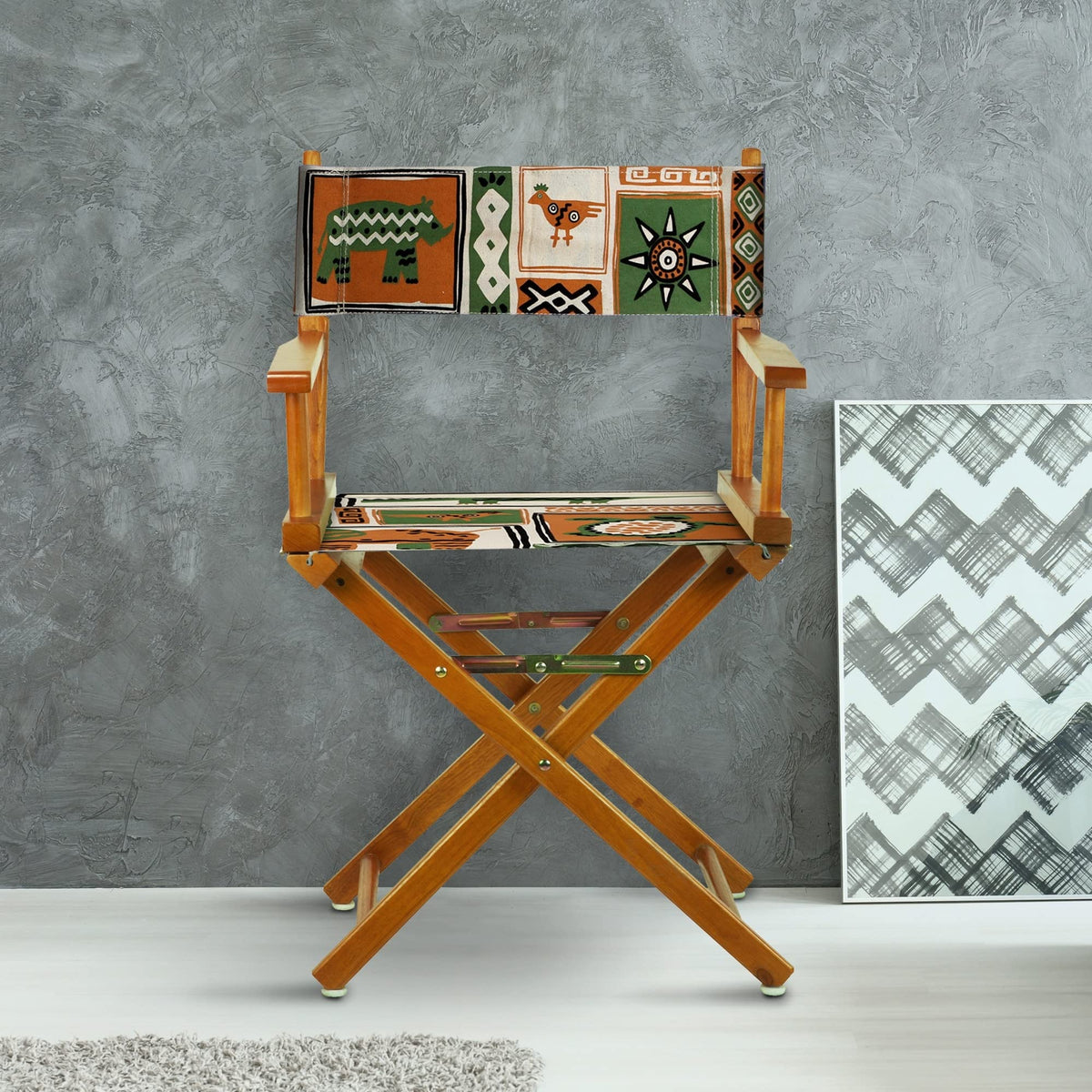 Director's Chair Honey Oak Cotton Wood Finish K5953