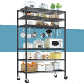82" 6-Tier Adjustable Storage Shelves with Wheels Y7769