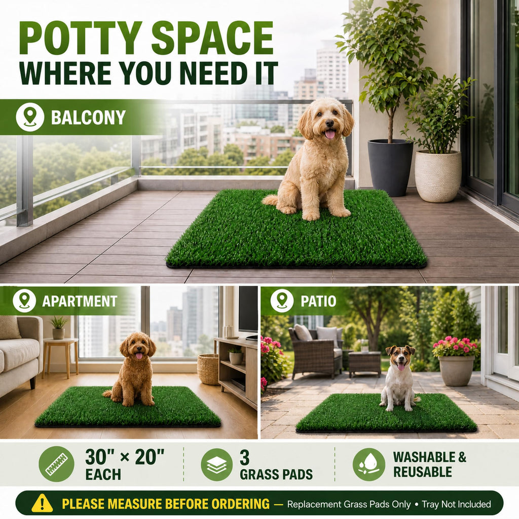 Dog Potty Grass Pads 2 Pack 30 x 20 in Replacement Turf G926320