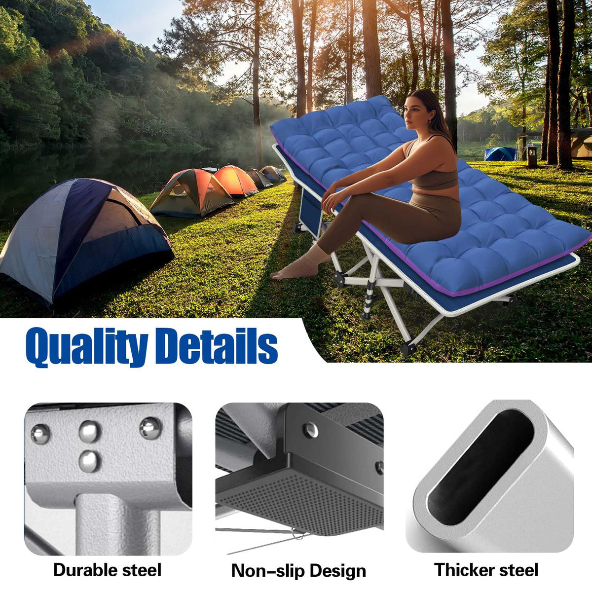 Camping Cot with Thick Pad N330075