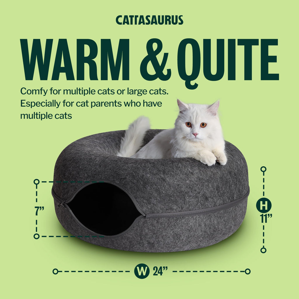 Large Dark Gray Cat Cave Bed S86106