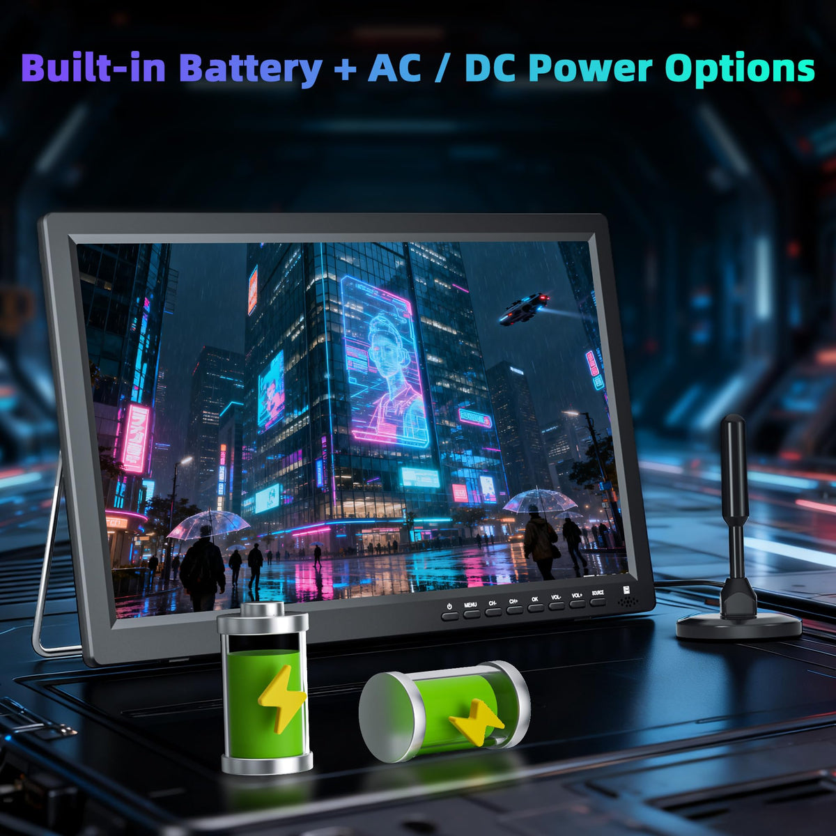 15.6 inch Portable TV with Antenna E575