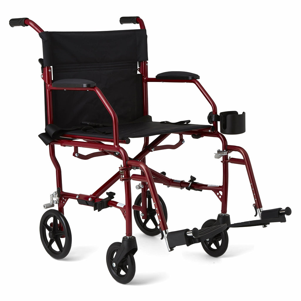Ultra Lightweight Foldable Transport Wheelchair 19-Inch Seat N79198