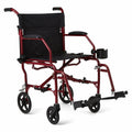 Ultra Lightweight Foldable Transport Wheelchair 19-Inch Seat N79198