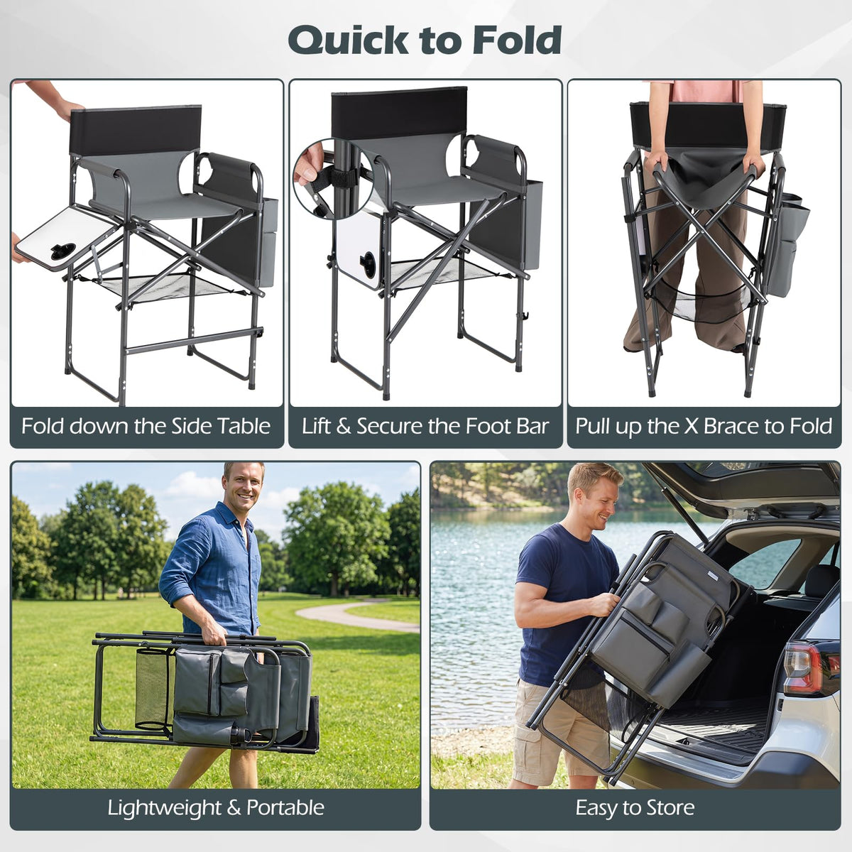 Folding Tall Director Chair D369998