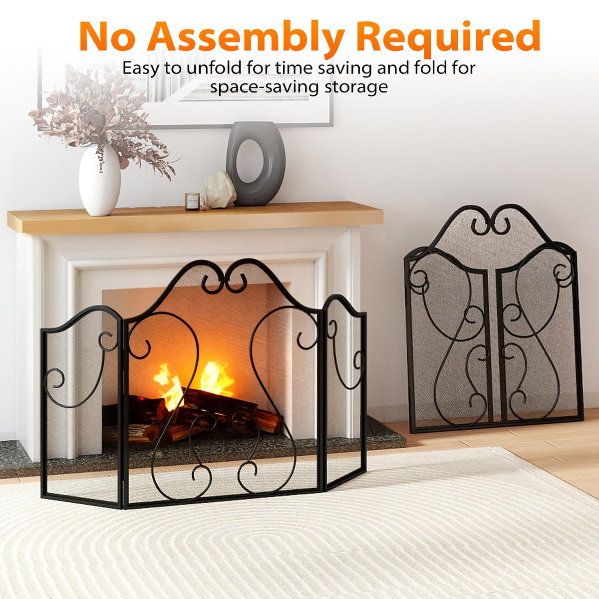 Foldable Fireplace Screen R29570