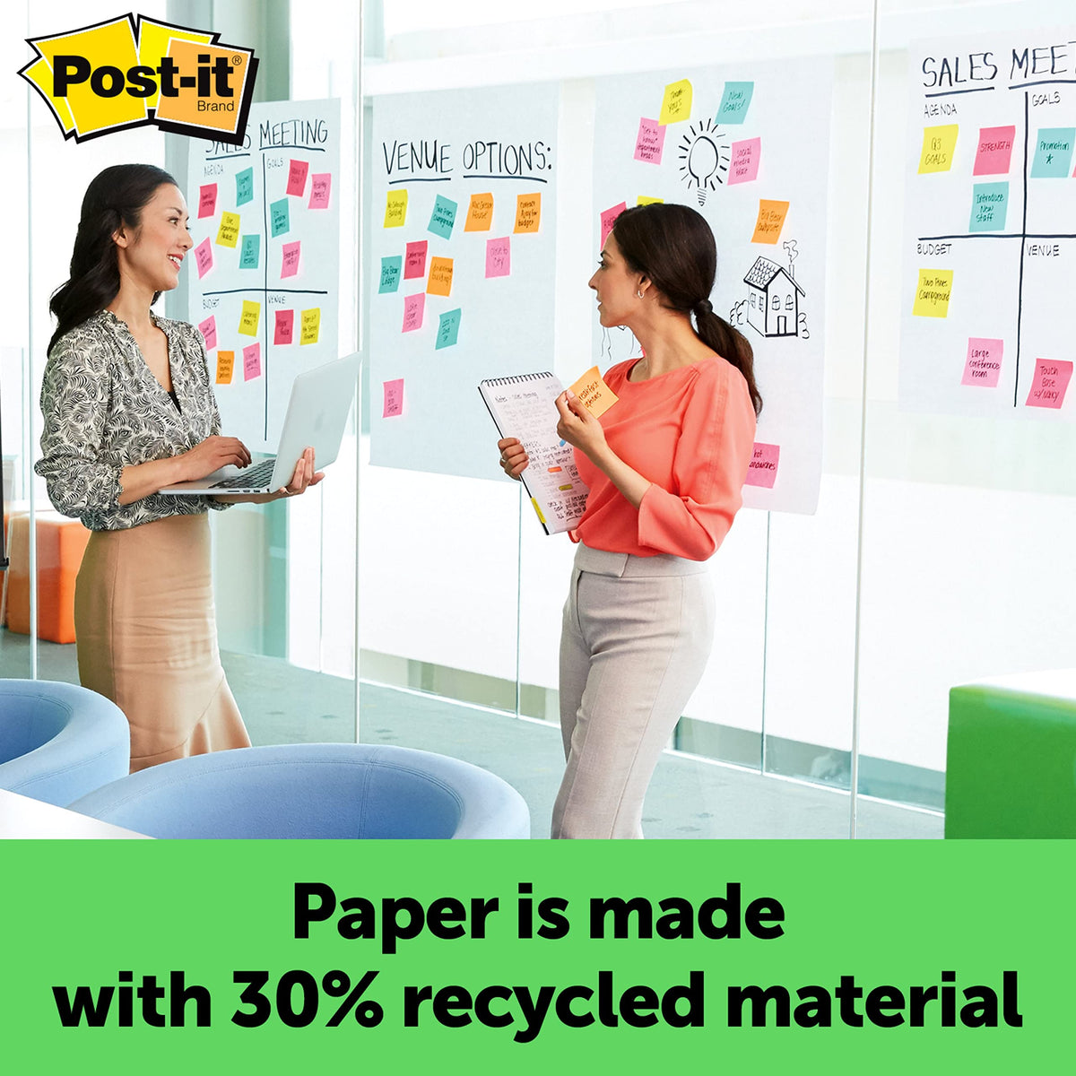 White Recycled Paper Easel Pad 25 in x 30 in 6 Pads/Pack R623754