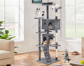 70 Inch Multi-Level Cat Tree with Scratching Post, Condo, Plush Perch P166090
