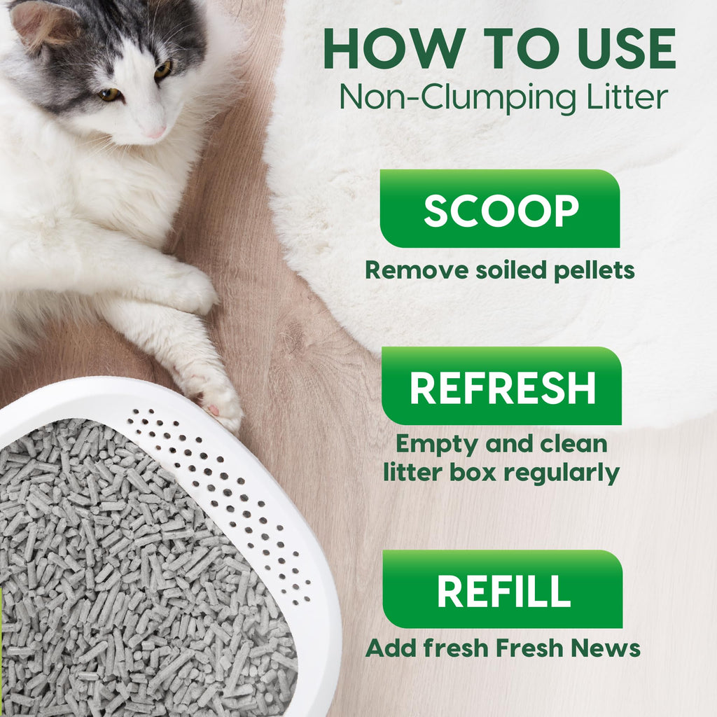 Recycled Paper Cat Litter, 12 Pound, Non-Clumping, Unscented P38082