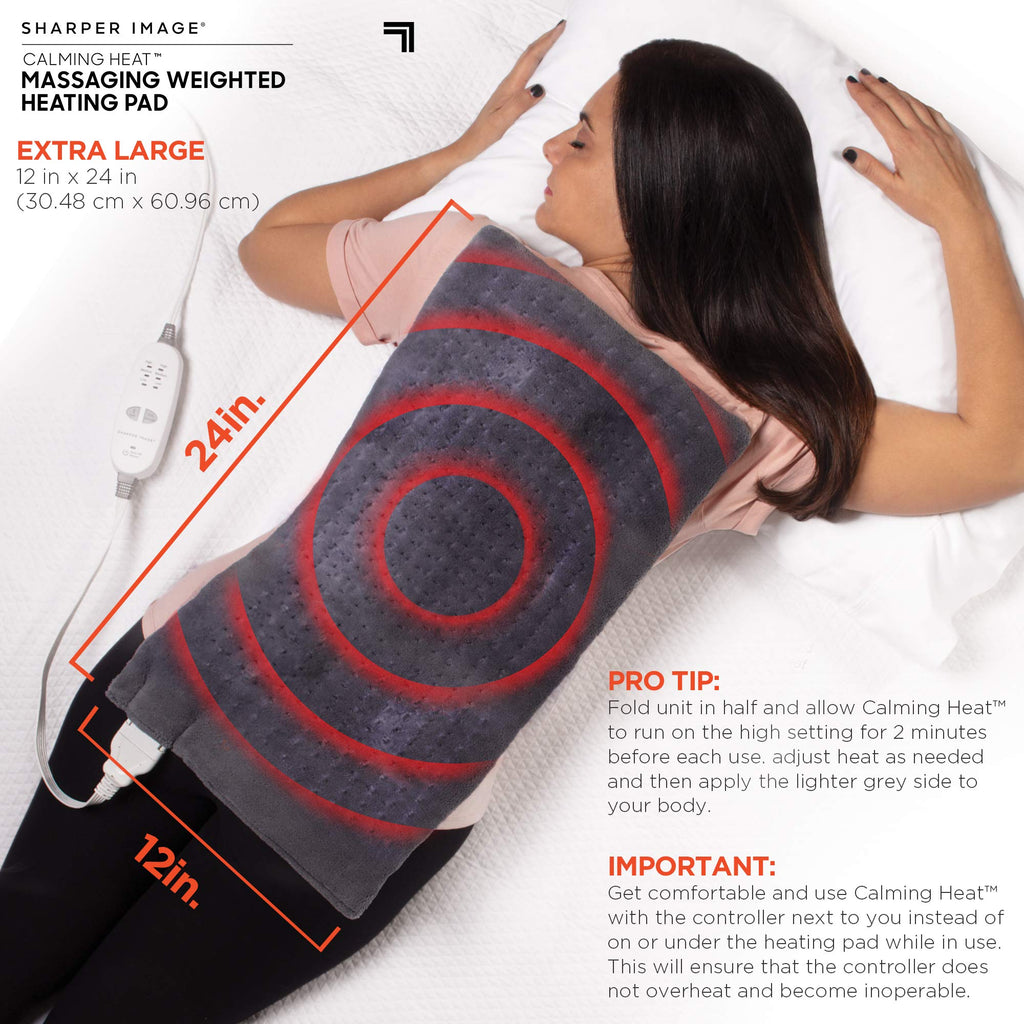 Weighted Heating Pad with 3 Heat 6 Massage Settings K51160