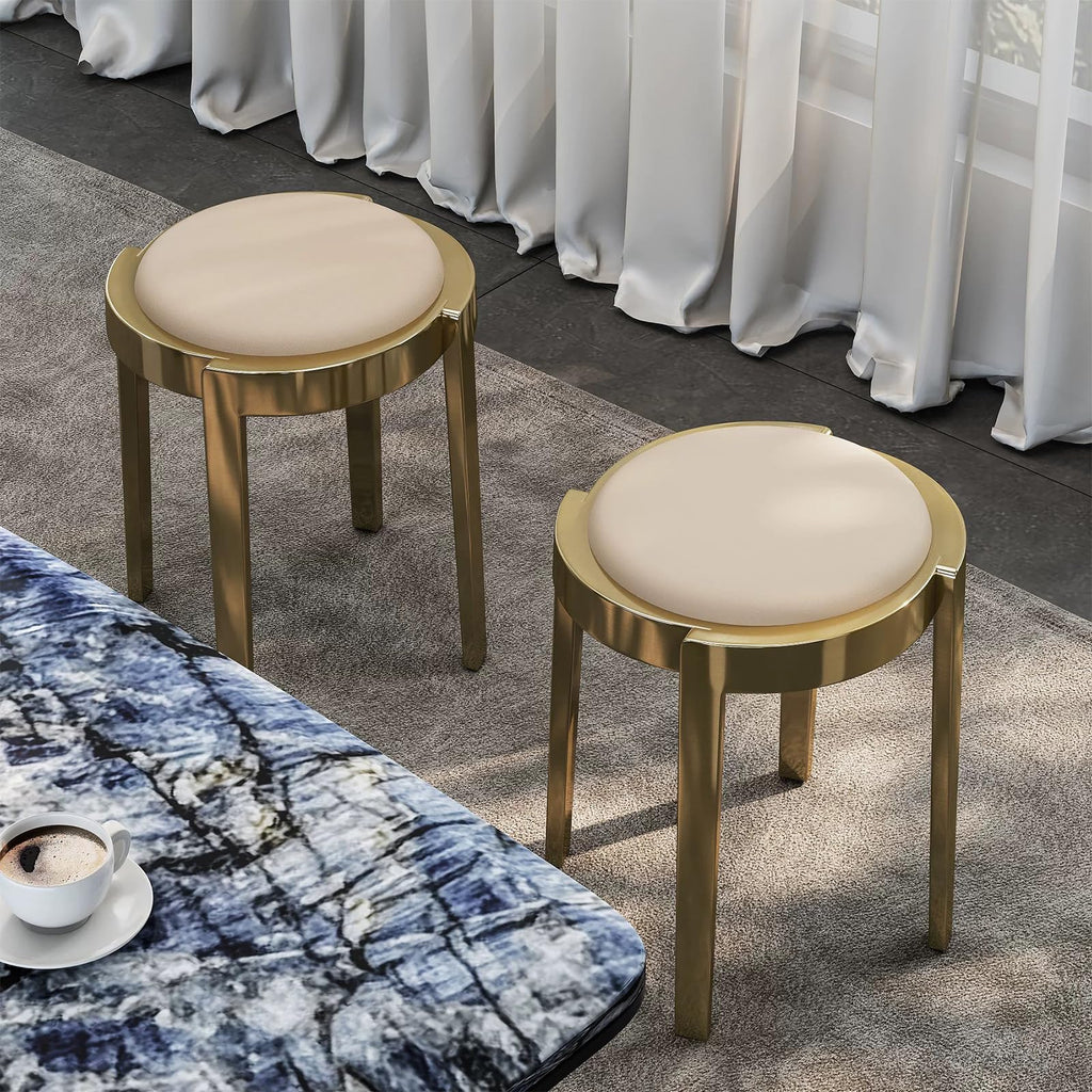Round Stackable Stainless Steel Stools G745352