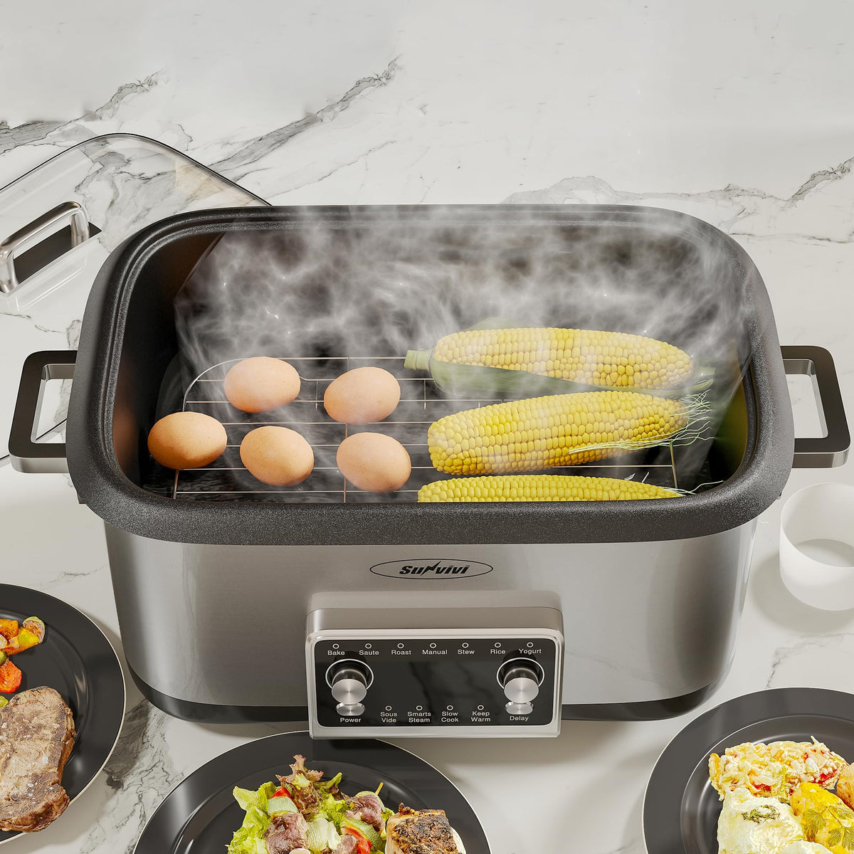 8 Quart Programmable Slow Cooker with Non-stick Pot P4856