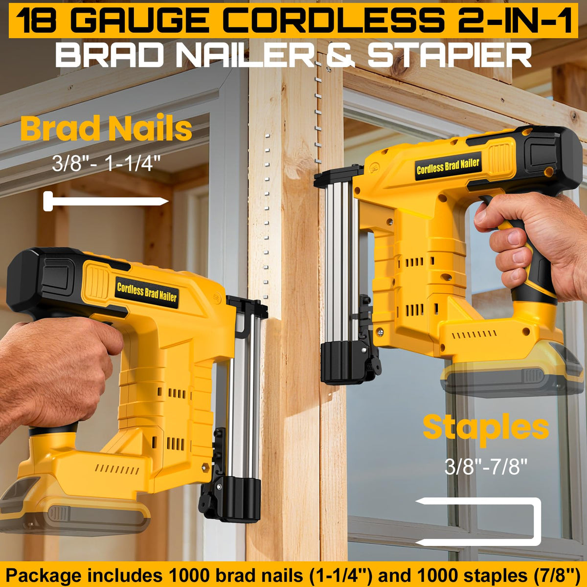 18 Gauge Cordless Brad Nailer & Staple Gun O879445
