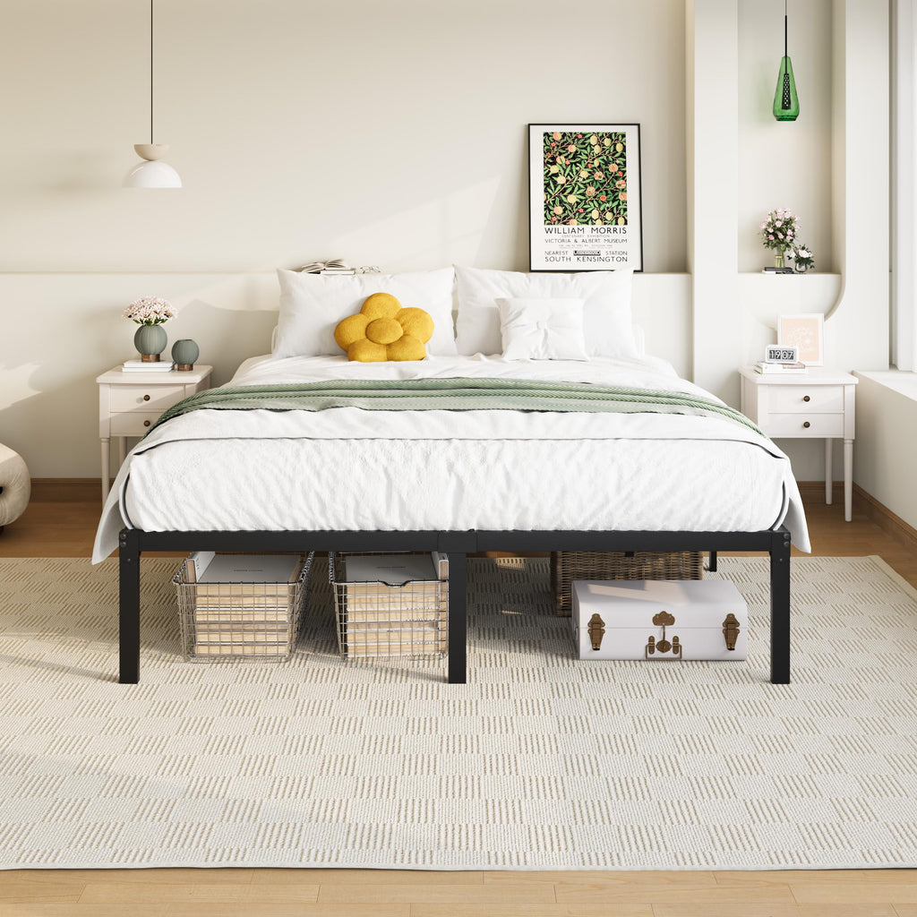 Queen 14 inch Metal Bed Frame with Storage Space K21617