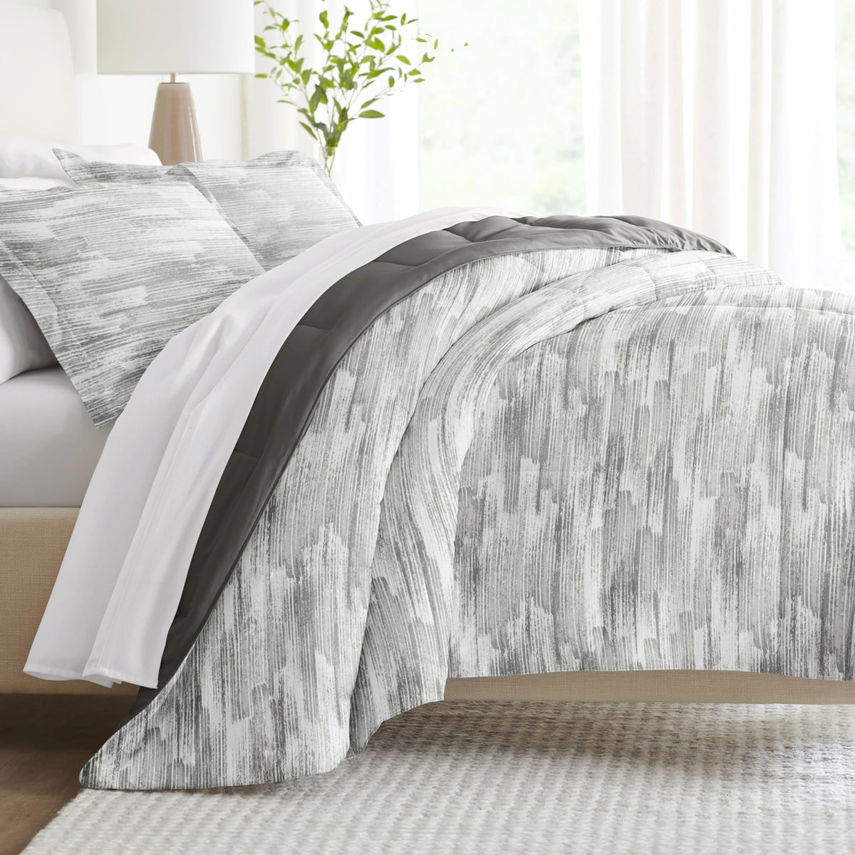 Reversible King Size 3 Piece Comforter Set P4845