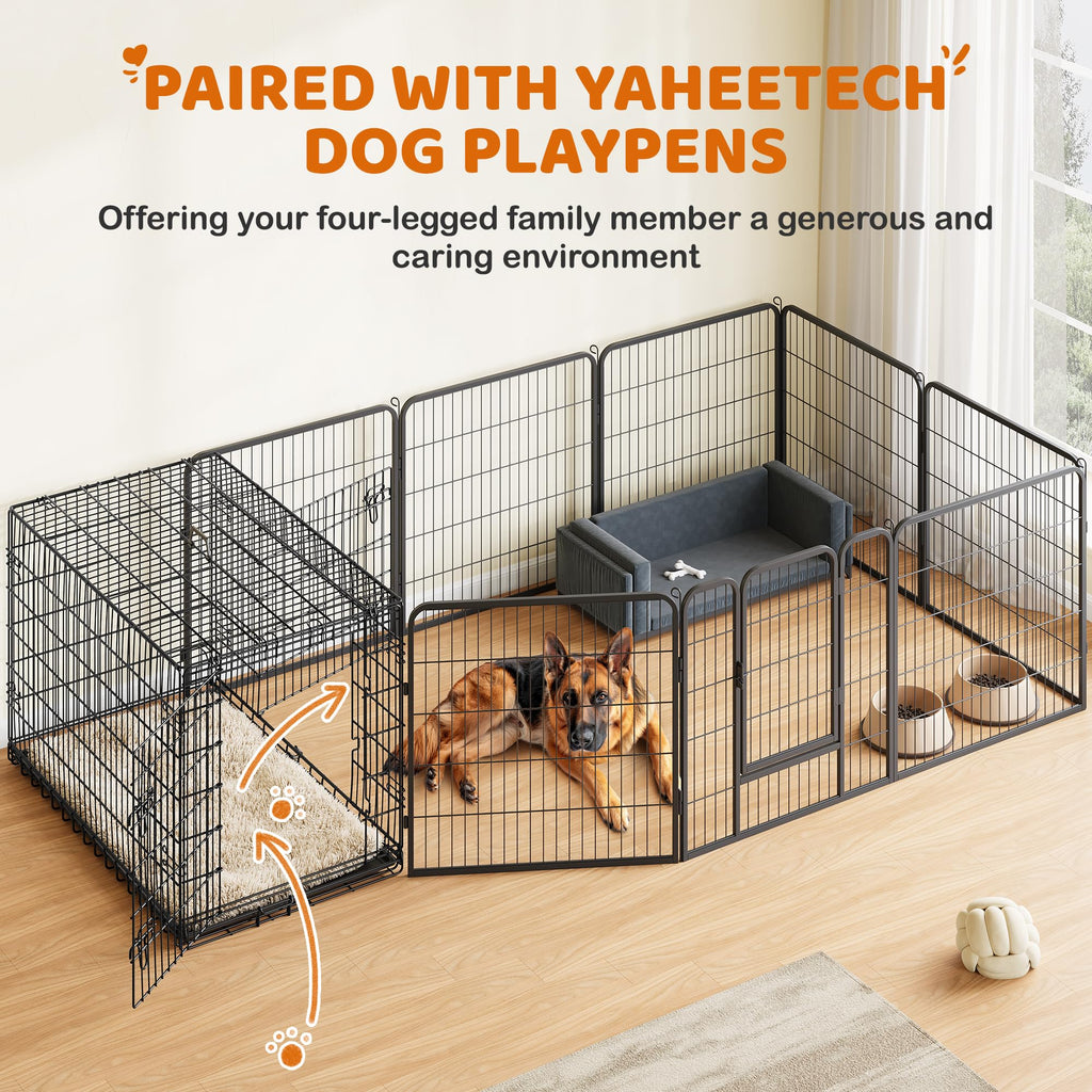 48 inch Collapsible Metal Dog Crate with Divider Y32438