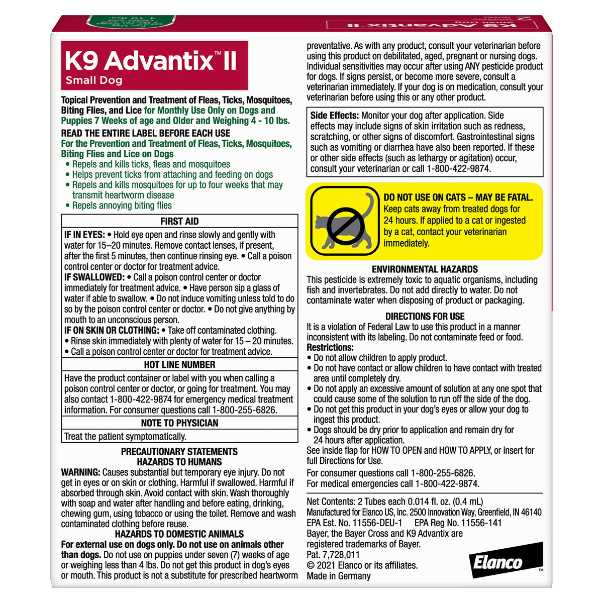 K9 Advantix II Small Dog 2-Mo Supply 60 Count F68953