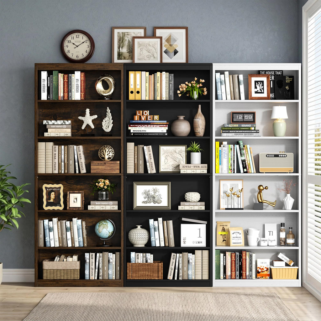 6-Tier Black Bookshelf R217