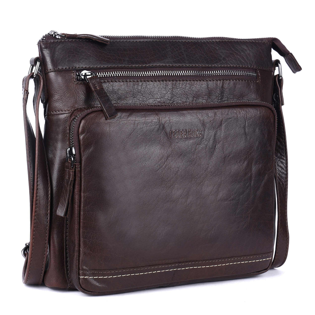 Extra-Large Genuine Leather Crossbody Purse F162615