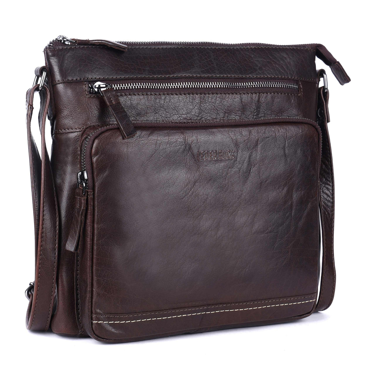 Extra-Large Genuine Leather Crossbody Purse F162615