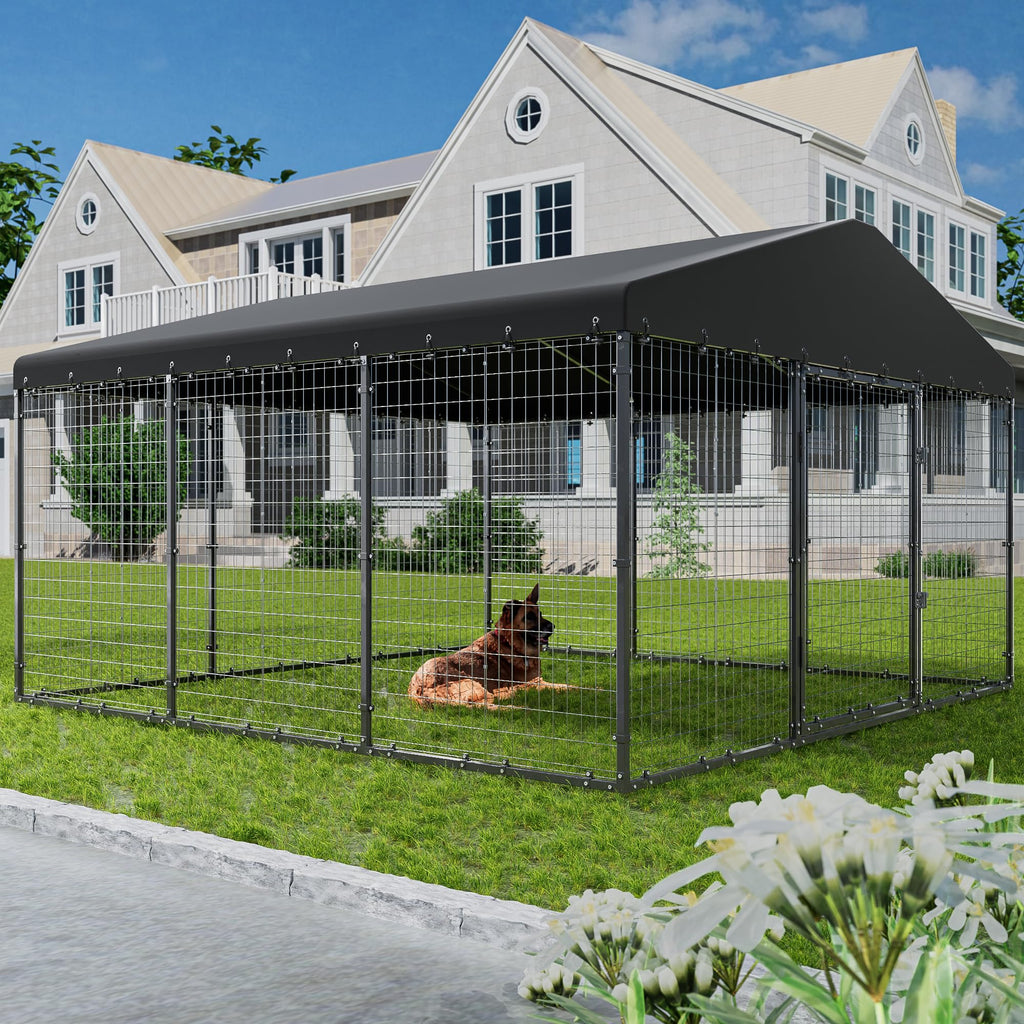 10x10x6 FT Heavy Duty Dog Kennel with Roof P646