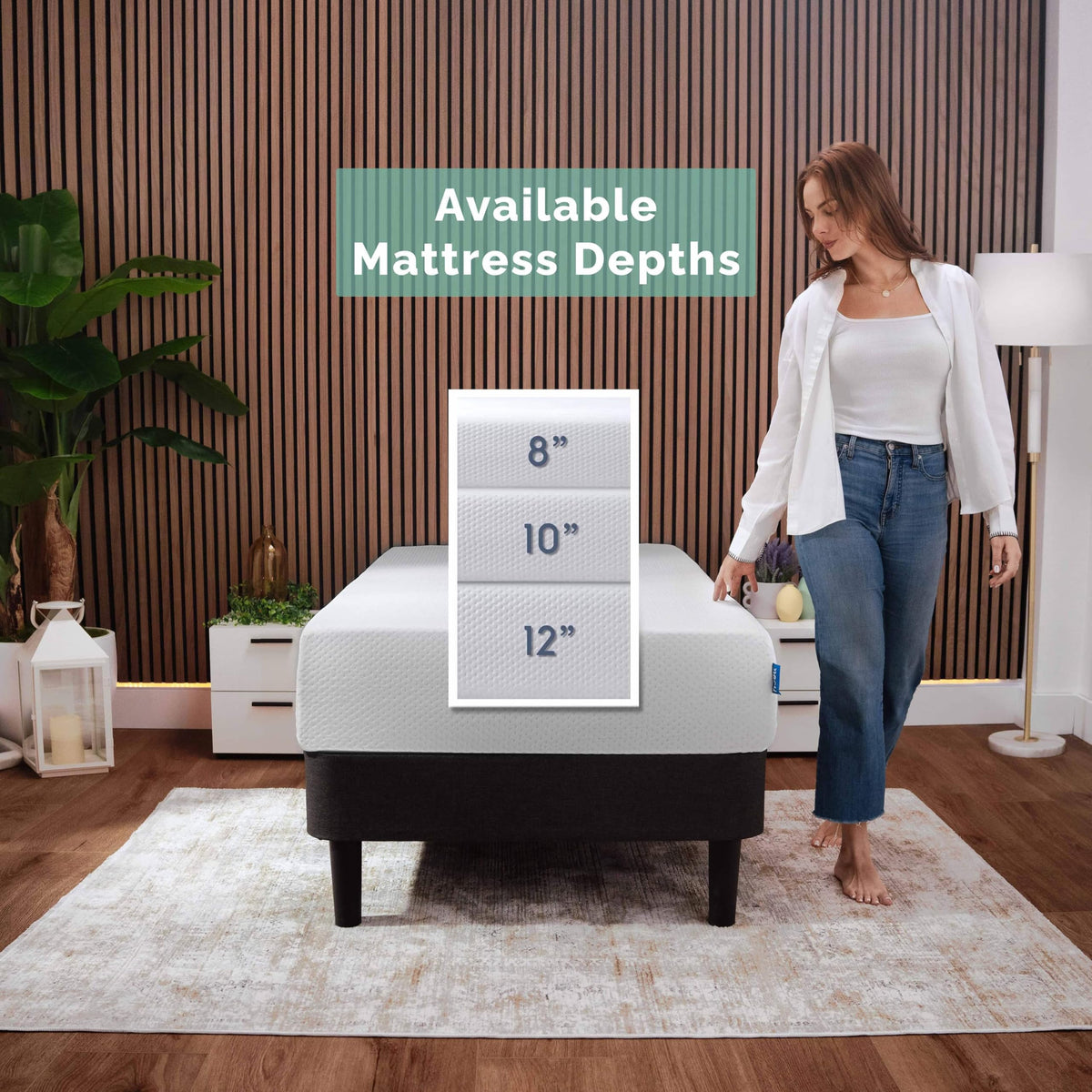 Green Tea 8 Inch Cooling Graphite Memory Foam Twin Mattress K89732