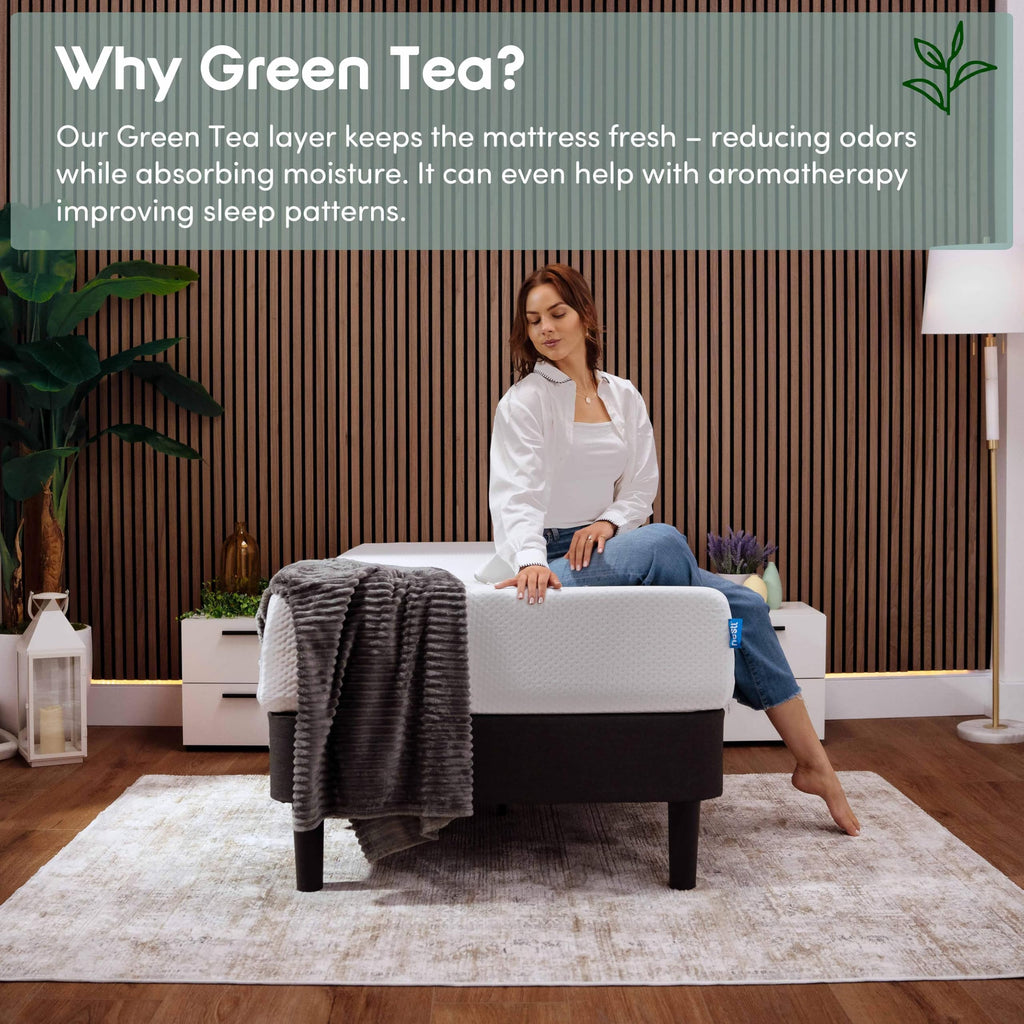 Green Tea 8 Inch Cooling Graphite Memory Foam Twin Mattress K89732